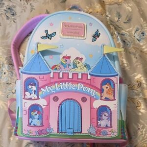 Loungefly My Little Pony Castle Backpack - Blue and Pink